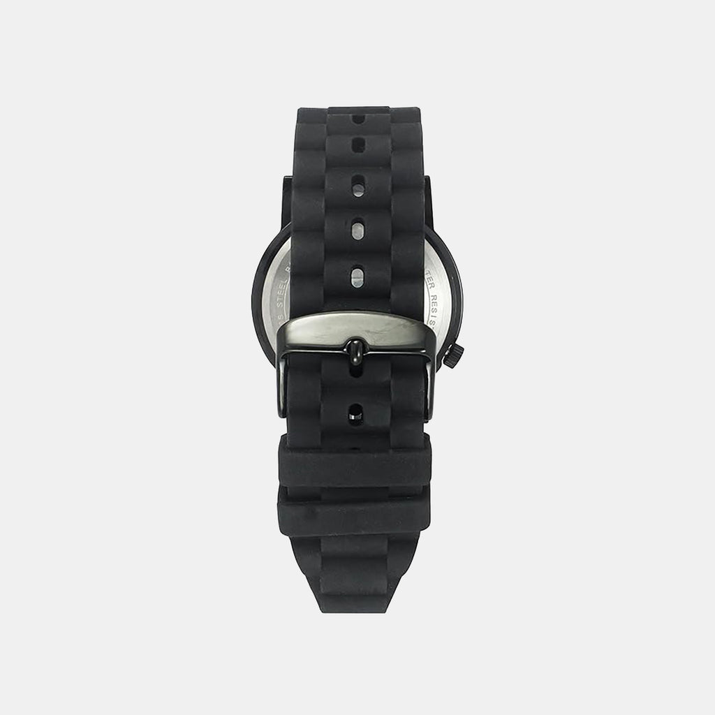 Men Quartz Black Dial Analog Silicone Watch TW058HG03