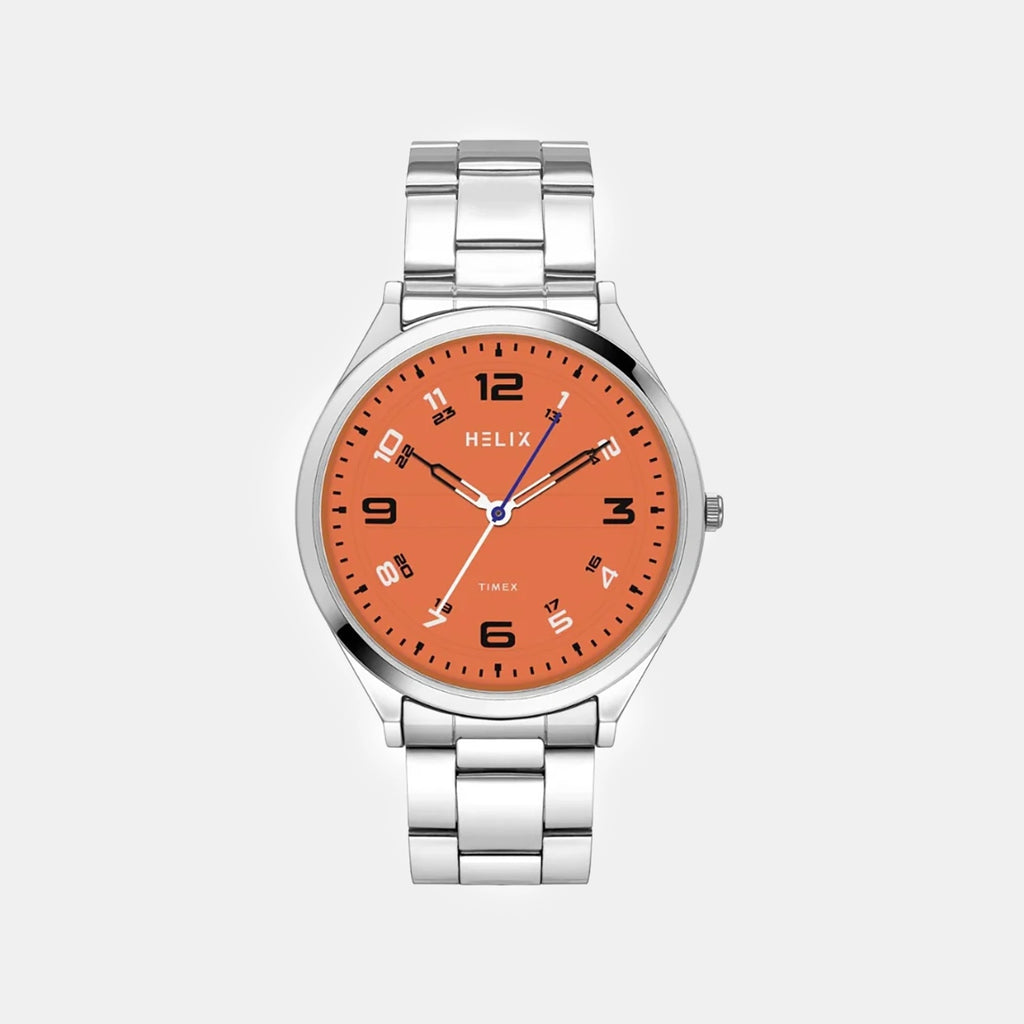 Men Quartz Orange Dial Analog Stainless Steel Watch TW060HG01T