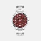 Men Quartz Red Dial Analog Stainless Steel Watch TW060HG03T