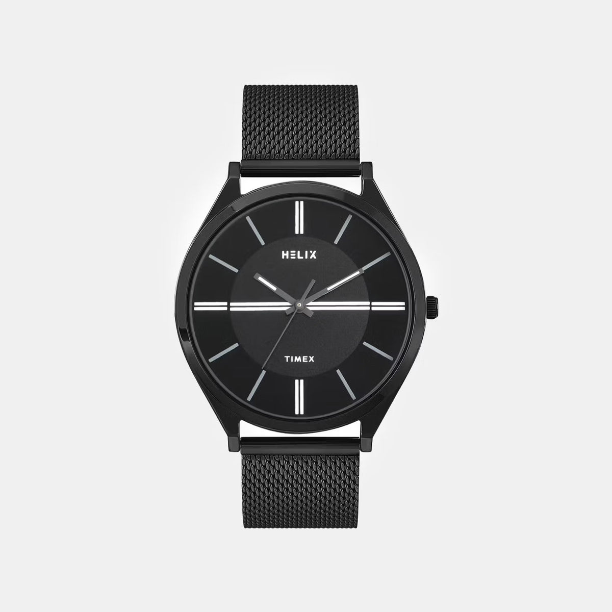 Men Quartz Black Dial Analog Mesh Watch TW060HG09T