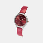 Women Quartz Red Dial Analog Leather Watch TW060HL00T