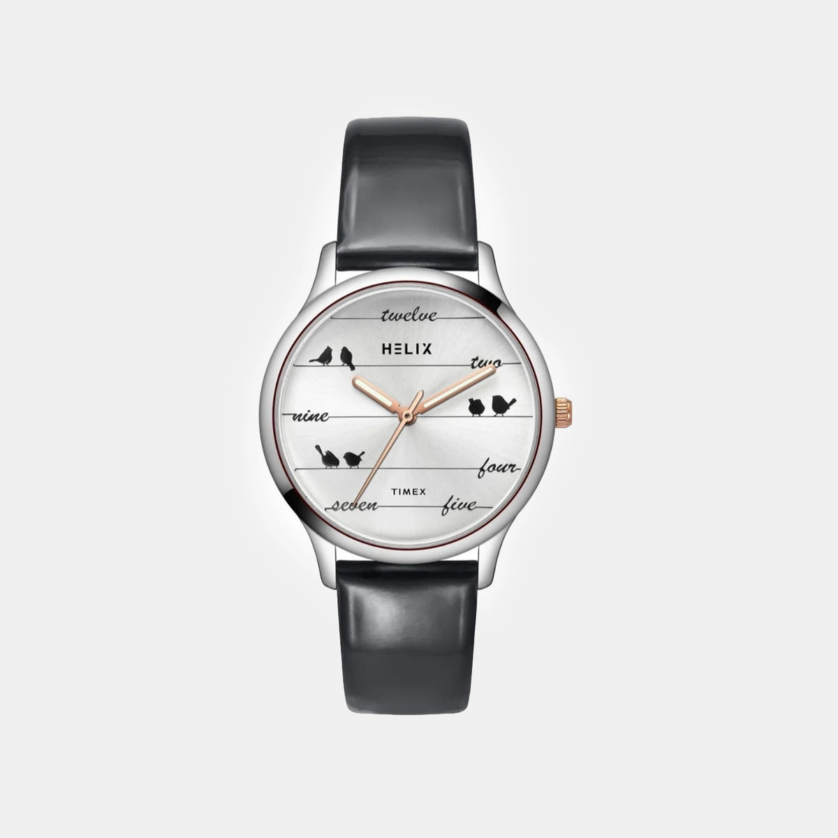 Women Quartz Silver Dial Analog Leather Watch TW060HL01T