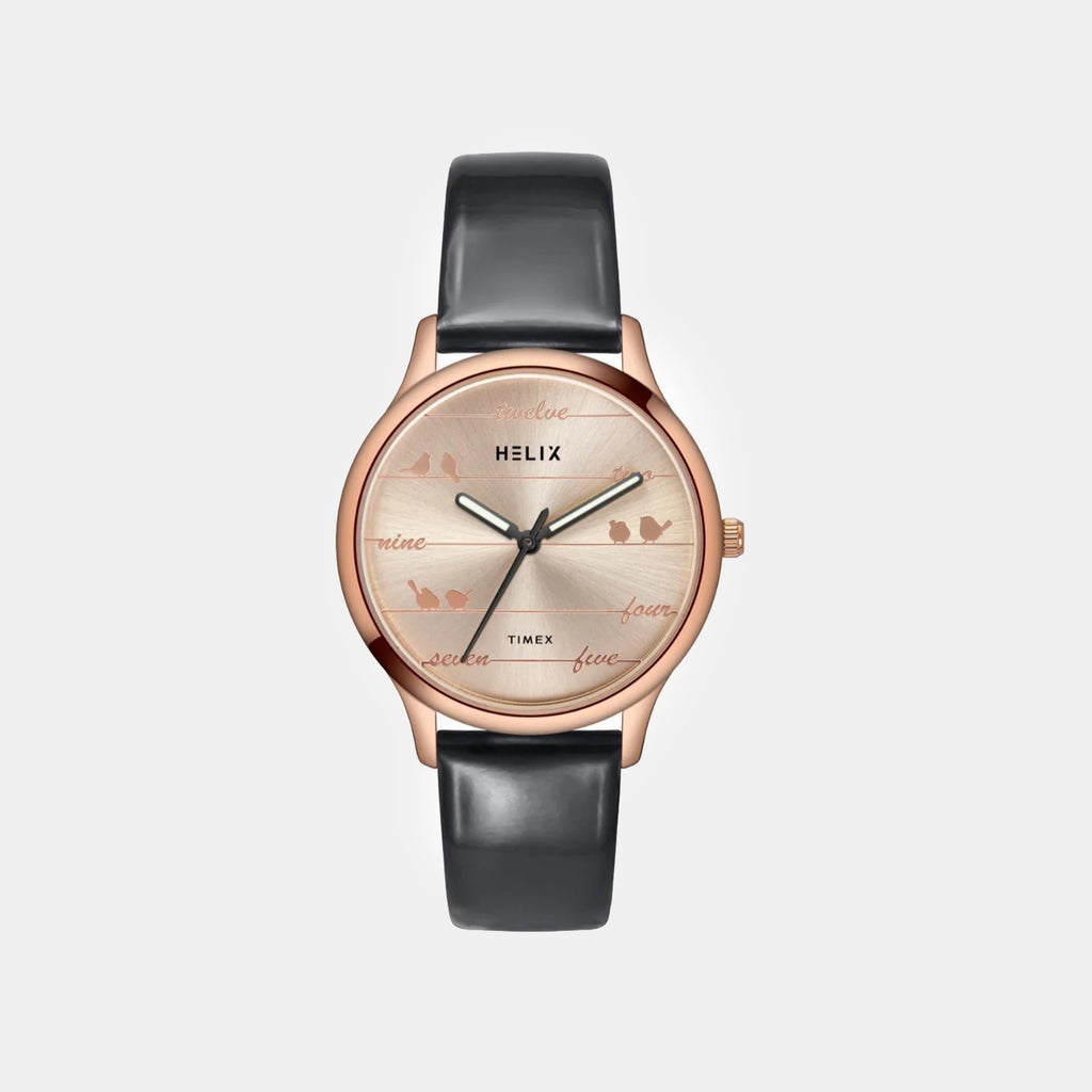 Women Quartz Rose Gold Dial Analog Leather Watch TW060HL02T