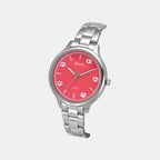 Women Quartz Red Dial Analog Stainless Steel Watch TW060HL03T