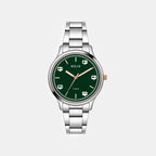 Women Quartz Green Dial Analog Stainless Steel Watch TW060HL04T