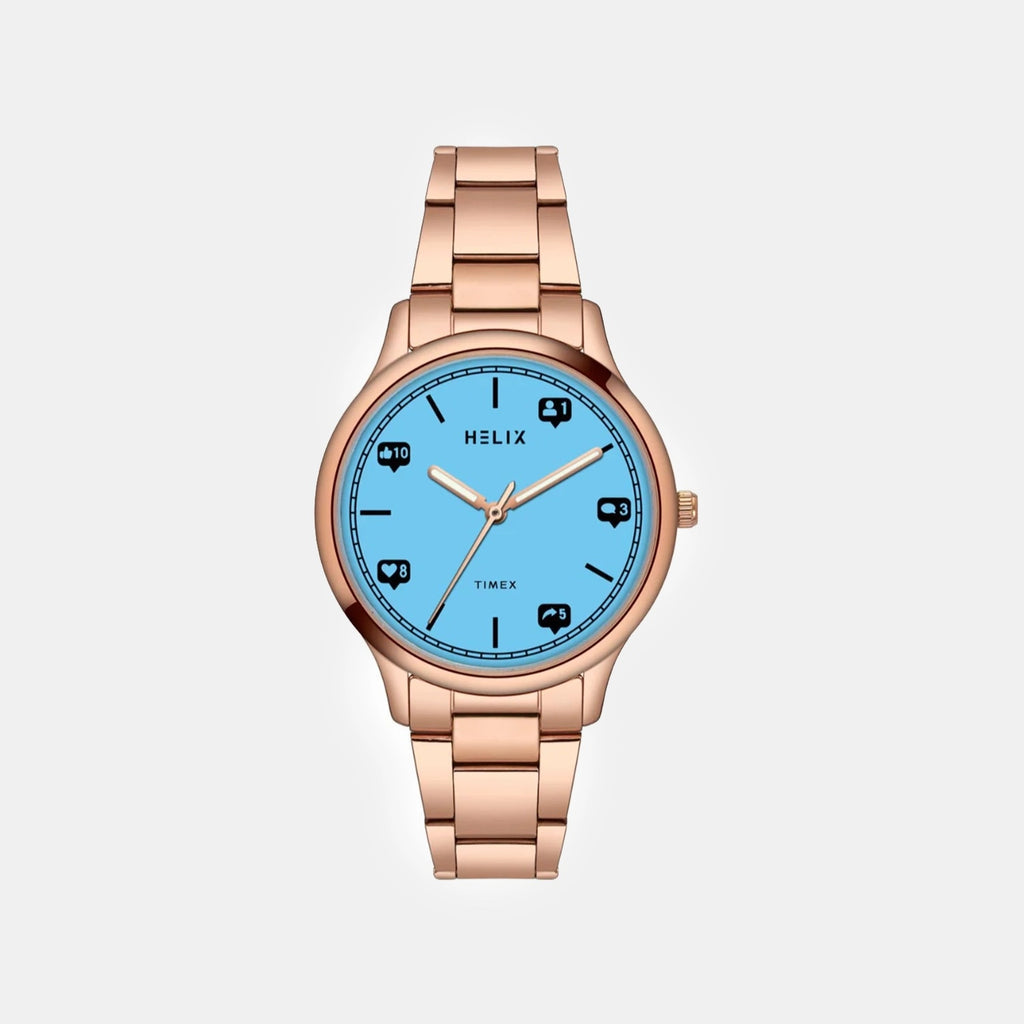 Women Quartz Blue Dial Analog Stainless Steel Watch TW060HL05T