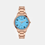 Women Quartz Blue Dial Analog Stainless Steel Watch TW060HL05T