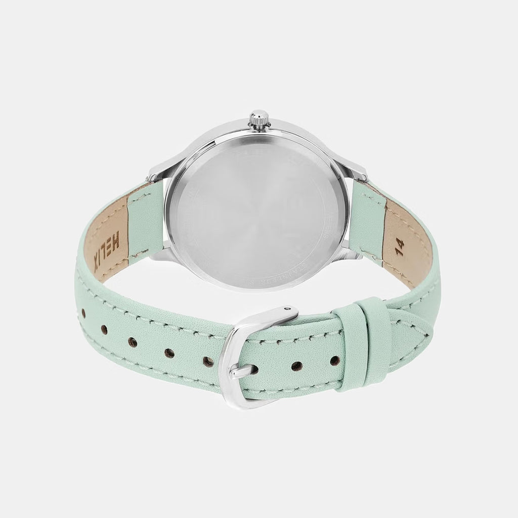 Women Quartz Blue Dial Analog Leather Watch TW060HL06T
