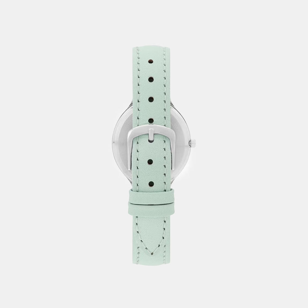 Women Quartz Blue Dial Analog Leather Watch TW060HL06T