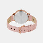 Women Quartz Pink Dial Analog Leather Watch TW060HL08T