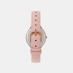 Women Quartz Pink Dial Analog Leather Watch TW060HL08T