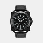 Men Quartz Black Dial Analog Leather Watch TW062HG00T