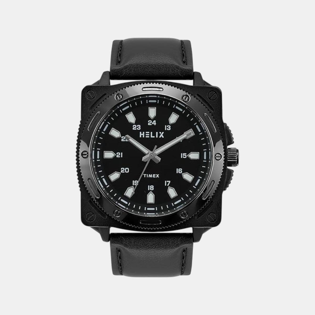 Men Quartz Black Dial Analog Leather Watch TW062HG00T