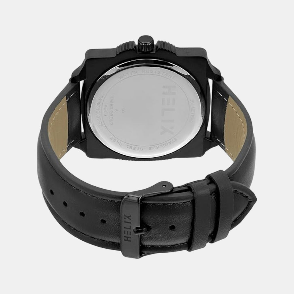 Men Quartz Black Dial Analog Leather Watch TW062HG00T