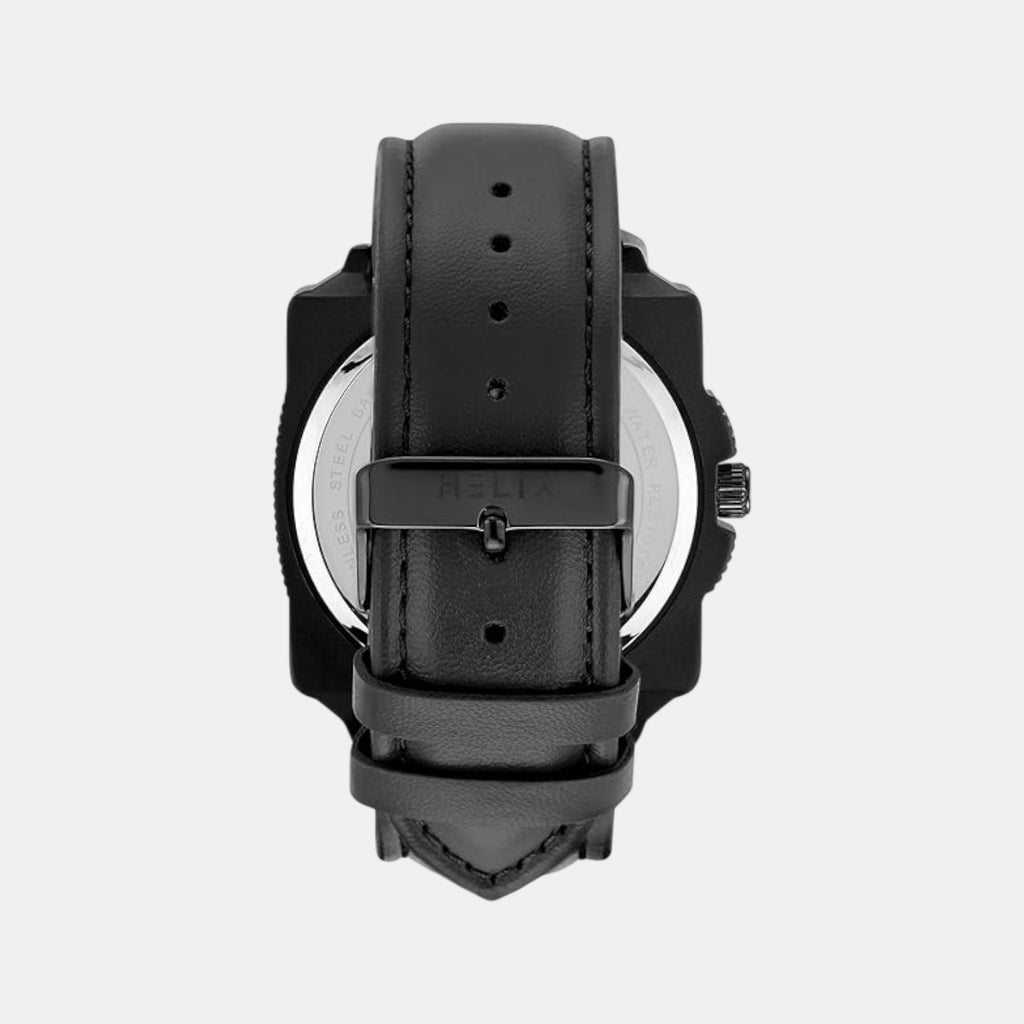 Men Quartz Black Dial Analog Leather Watch TW062HG00T