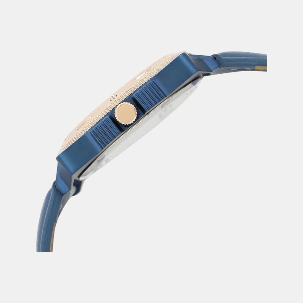 Men Quartz Blue Dial Analog Leather Watch TW062HG01T