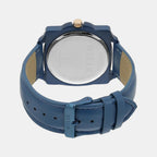 Men Quartz Blue Dial Analog Leather Watch TW062HG01T
