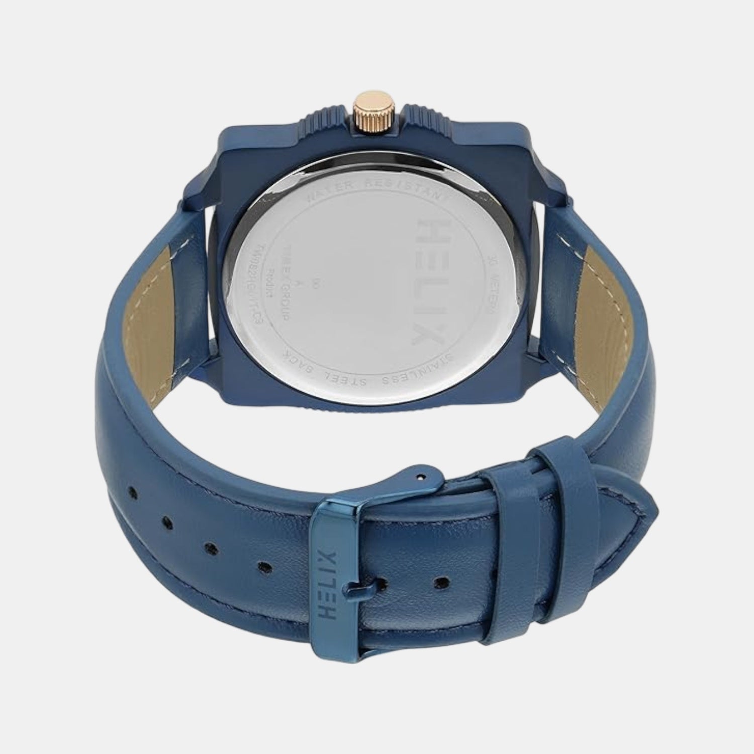 Men Quartz Blue Dial Analog Leather Watch TW062HG01T