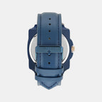 Men Quartz Blue Dial Analog Leather Watch TW062HG01T