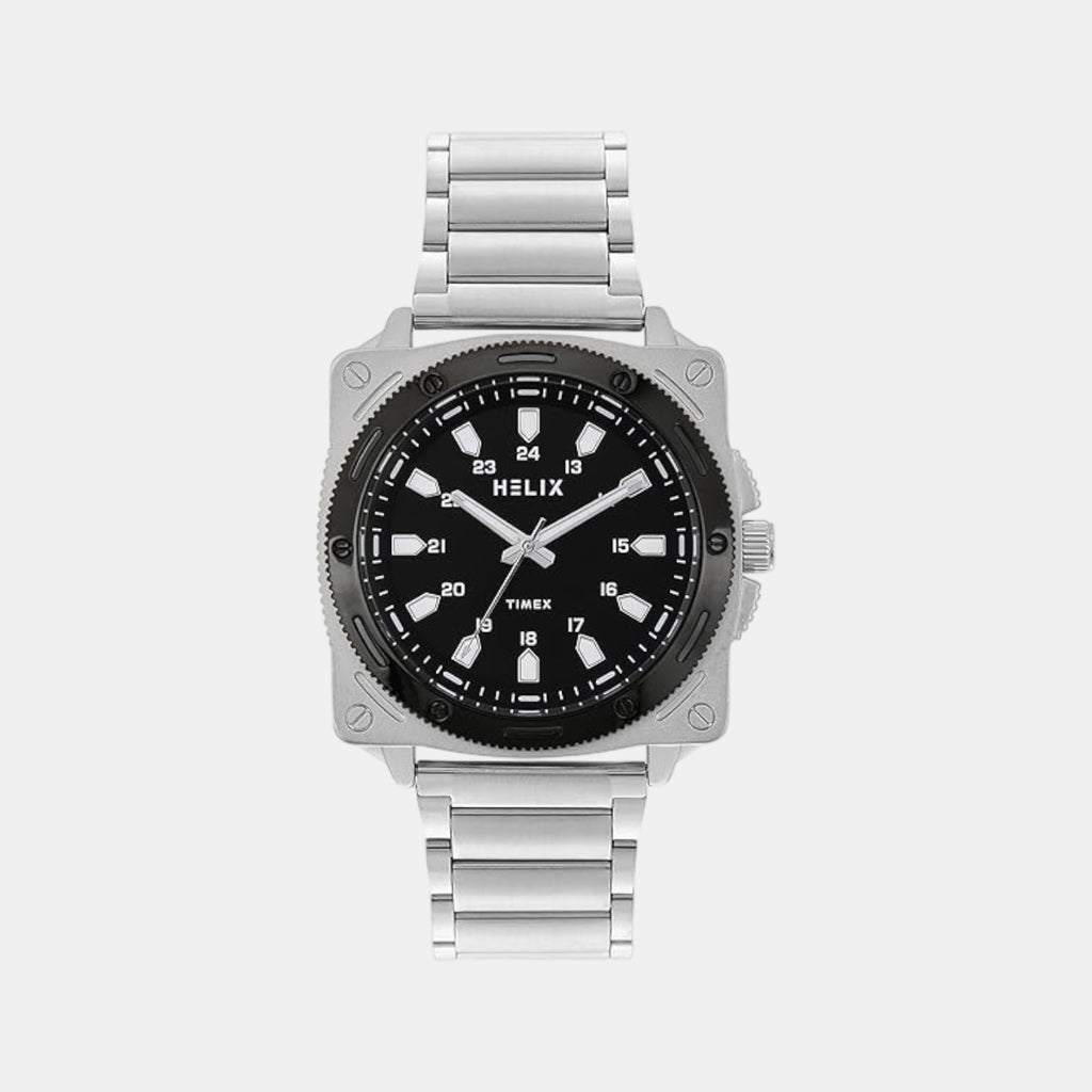 Men Quartz Black Dial Analog Stainless Steel Watch TW062HG03T