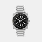 Men Quartz Black Dial Analog Stainless Steel Watch TW062HG03T
