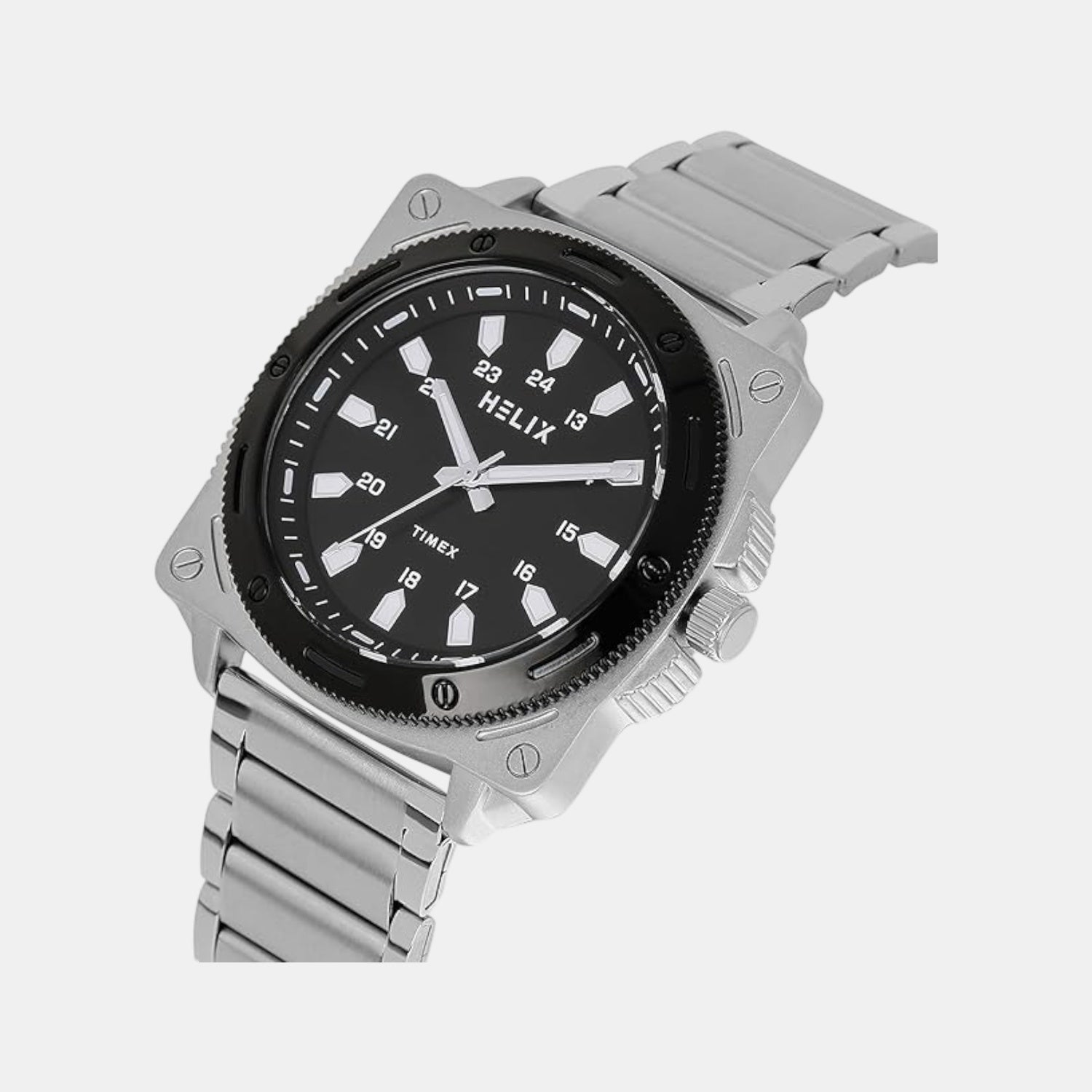 Men Quartz Black Dial Analog Stainless Steel Watch TW062HG03T