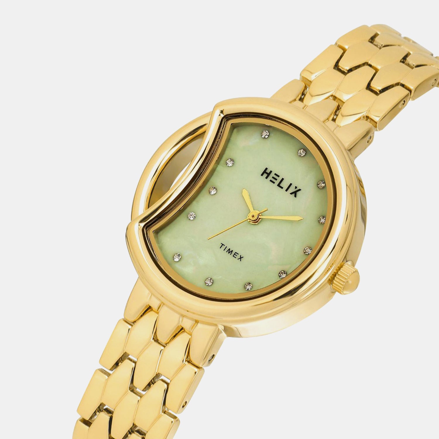 Women Quartz Green Dial Analog Stainless Steel Watch TW062HL00T