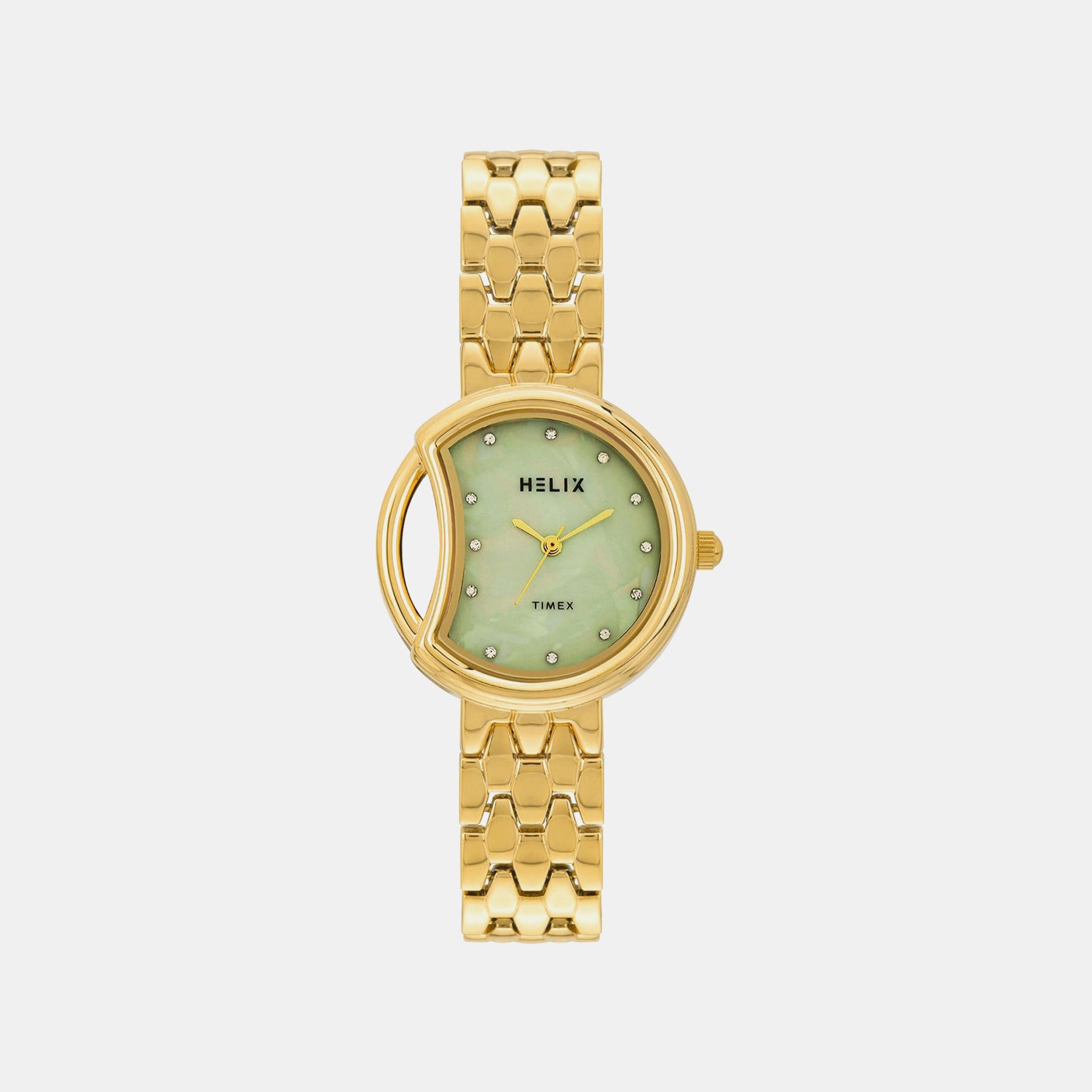 Women Quartz Green Dial Analog Stainless Steel Watch TW062HL00T