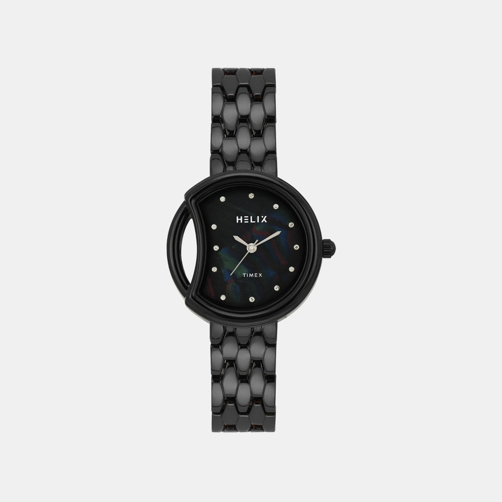 Women Quartz Black Dial Analog Stainless Steel Watch TW062HL02T