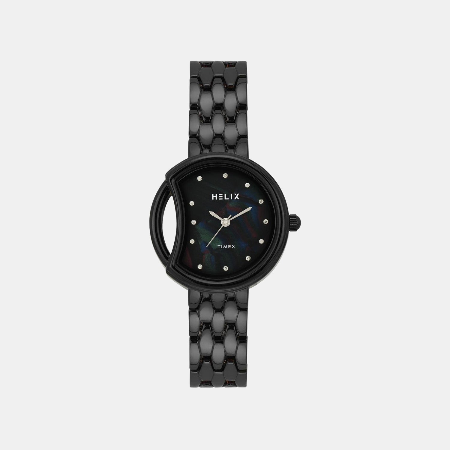 Women Quartz Black Dial Analog Stainless Steel Watch TW062HL02T