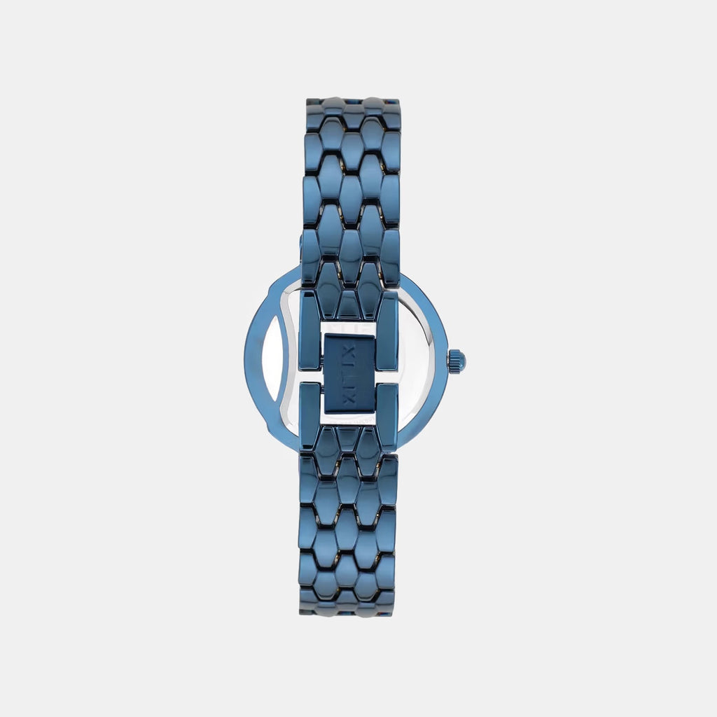 Women Quartz Blue Mother Of Pearl Dial Analog Stainless Steel Watch TW062HL03T