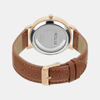 Men Quartz Rose Gold Dial Analog Leather Watch TW063HG00T