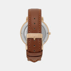 Men Quartz Rose Gold Dial Analog Leather Watch TW063HG00T