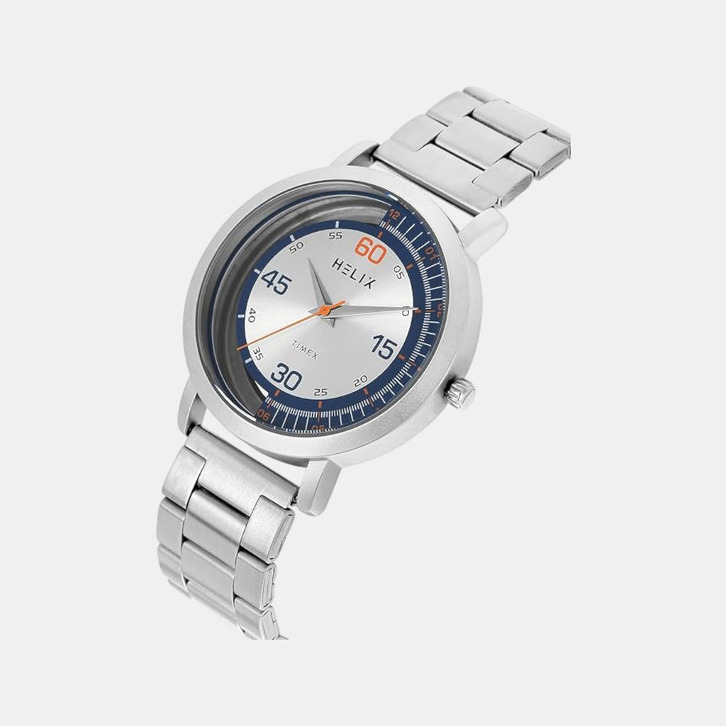 Men Quartz Silver Dial Analog Stainless Steel Watch TW063HG01T