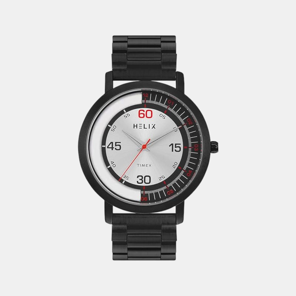 Men Quartz Silver Dial Analog Stainless Steel Watch TW063HG02T