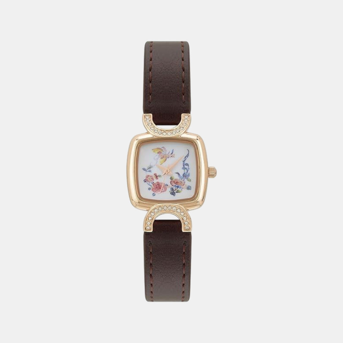 Women Quartz White Dial Analog Leather Watch TW063HL00T