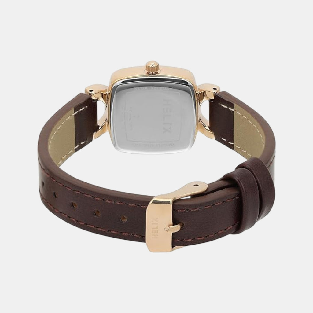 Women Quartz White Dial Analog Leather Watch TW063HL00T