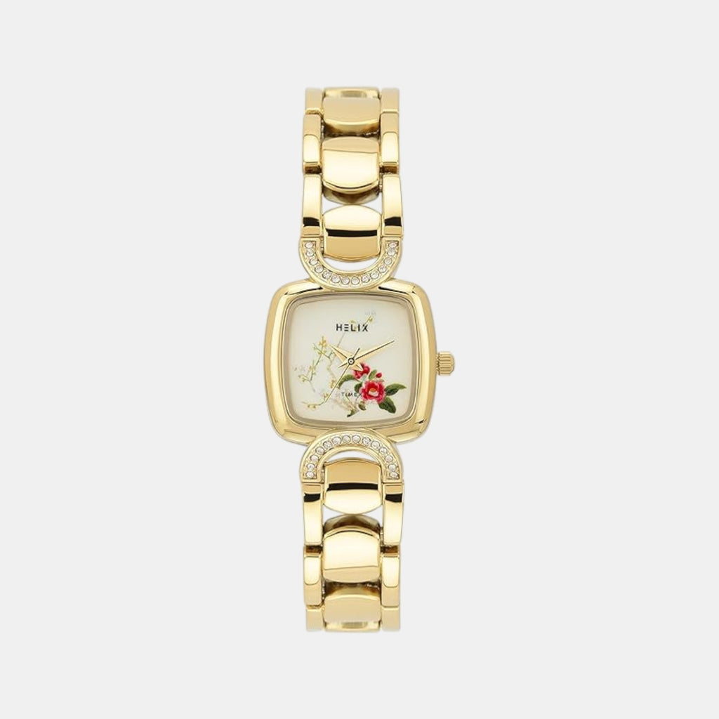 Women Quartz Champagne Dial Analog Stainless Steel Watch TW063HL01T