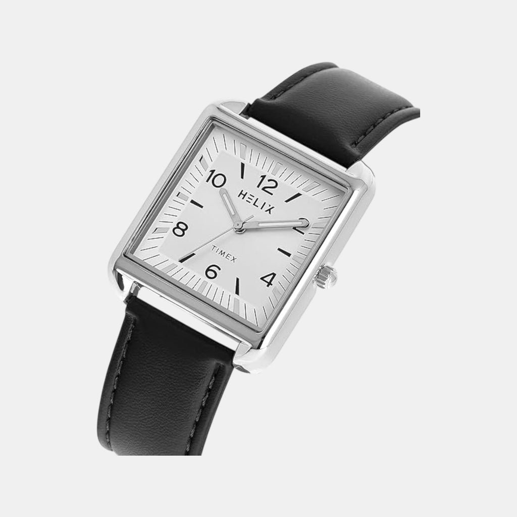 Men Quartz White Dial Analog Leather Watch TW064HG00T