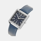 Men Quartz Blue Dial Analog Leather Watch TW064HG01T