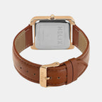 Men Quartz Grey Dial Analog Leather Watch TW064HG02T