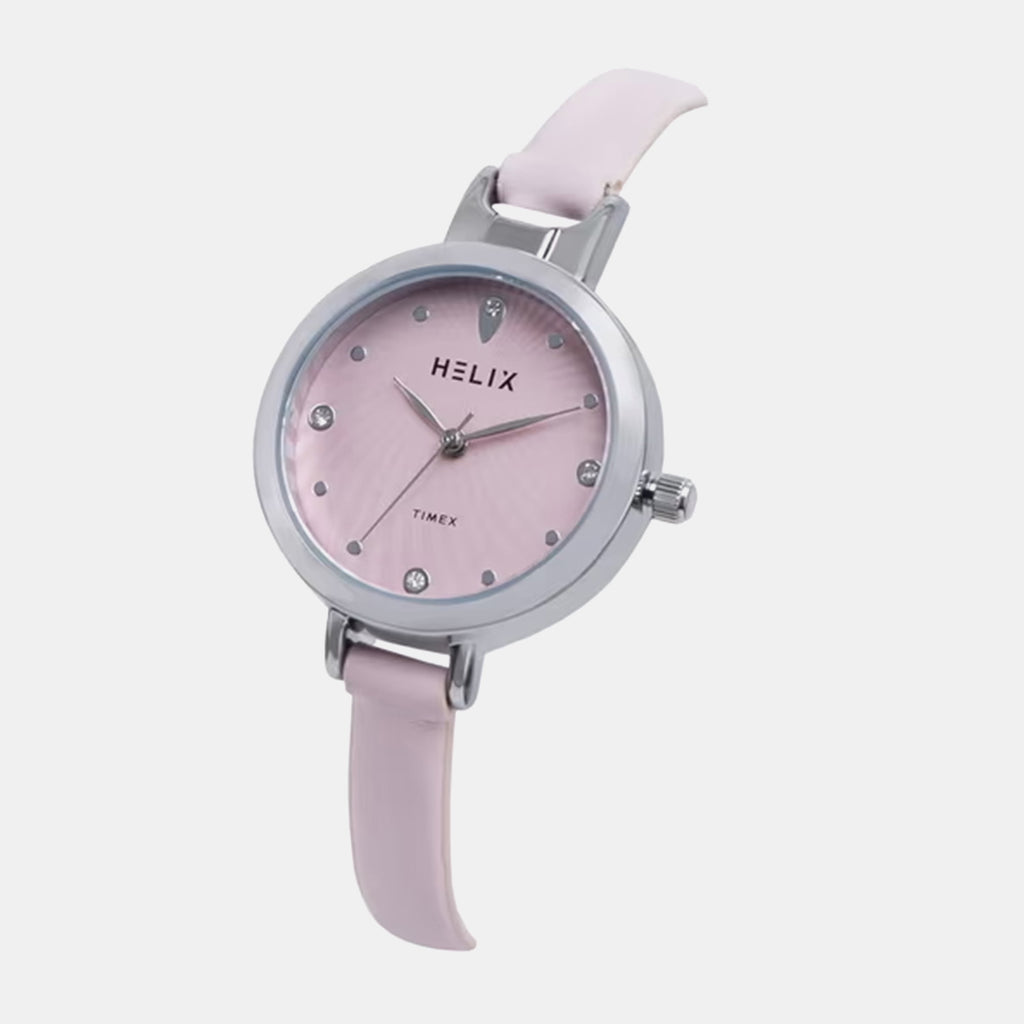Women Quartz Pink Dial Analog Leather Watch TW064HL00T