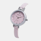 Women Quartz Pink Dial Analog Leather Watch TW064HL00T