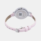 Women Quartz Pink Dial Analog Leather Watch TW064HL00T
