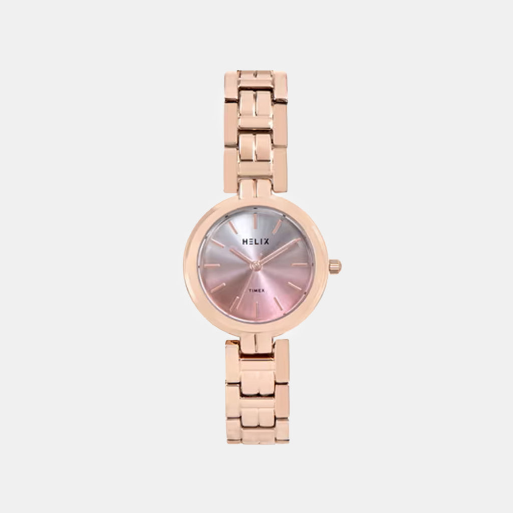 Women Quartz Pink Dial Analog Brass Watch TW065HL00T