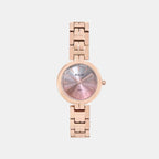Women Quartz Pink Dial Analog Brass Watch TW065HL00T