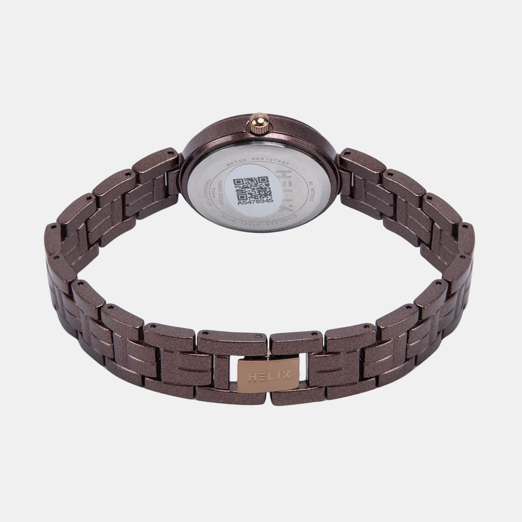 Women Quartz Brown Dial Analog Brass Watch TW065HL01T