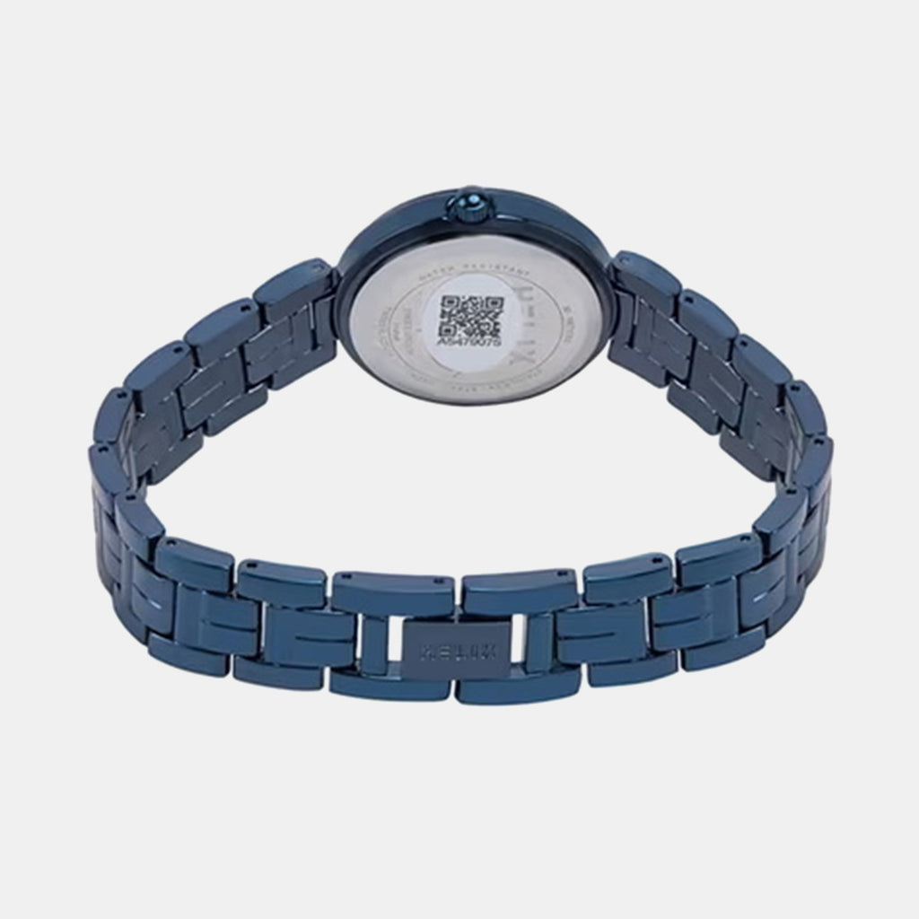 Women Quartz Blue Dial Analog Brass Watch TW065HL02T