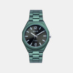 Men Quartz Green Dial Analog Stainless Steel Watch TW066HG03T