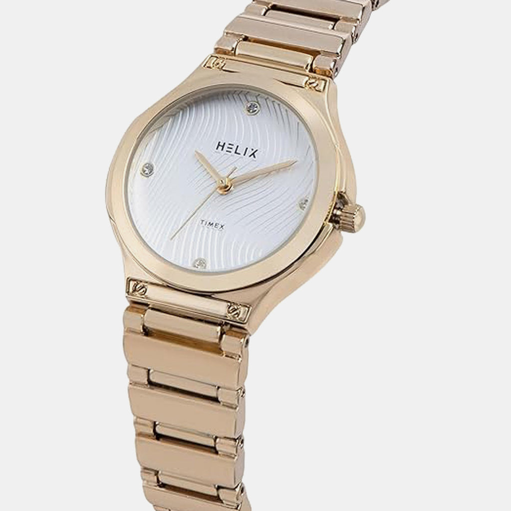 Women Quartz White Dial Analog Brass Watch TW066HL00T